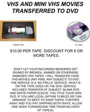 VHS Movies converted to DVD